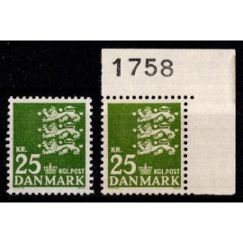 1962 - Danmark - AFA 402 og 402F - Frimærke - Postfrisk.